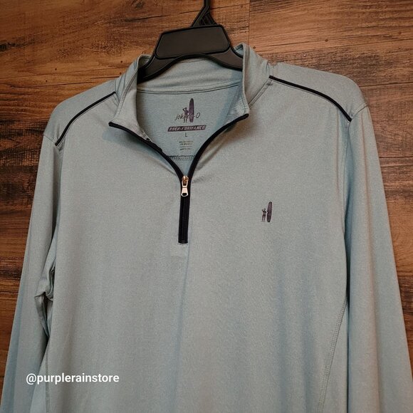 Johnnie O Prepformance 1/2 Zip Shirts Seafoam Stretch Outdoor Activewear Gorpcor - Picture 2 of 11
